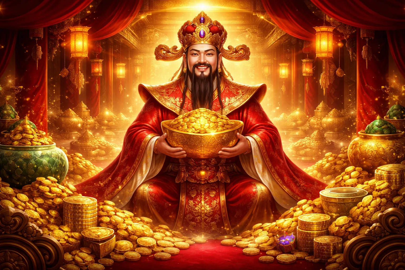 Bàn chơi Roulette với bánh xe và chip